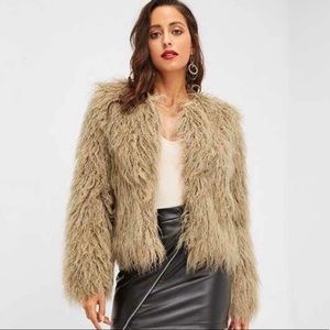 Faux fur coat
